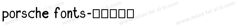 porsche fonts字体转换